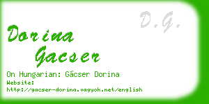 dorina gacser business card