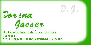 dorina gacser business card